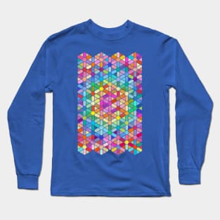 Rainbow Honeycomb with Stars Long Sleeve T-Shirt